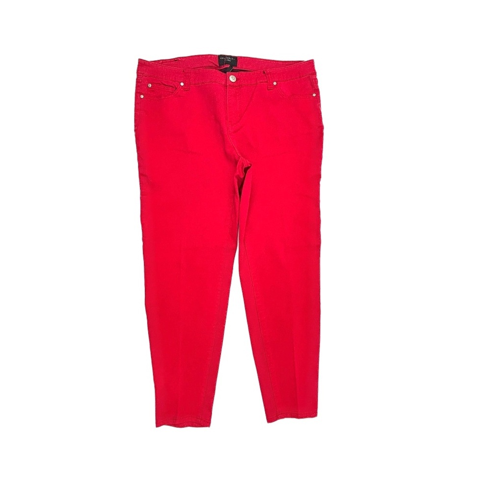 Celebrity Pink Skinny Women's size 18‎ Red Denim Jeans